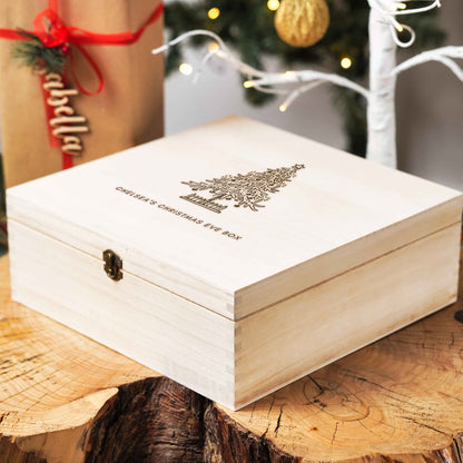 Christmas Eve box with tree design