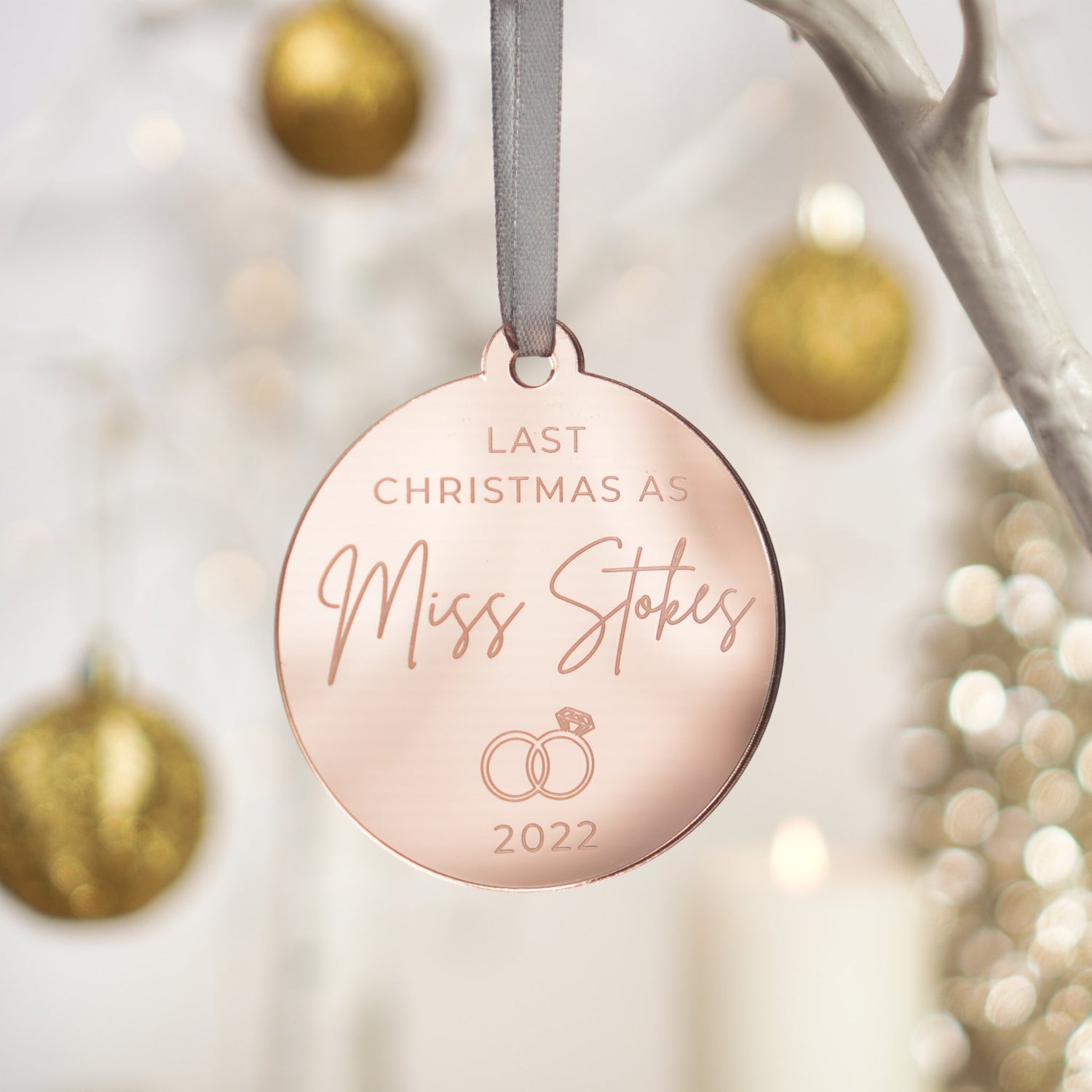 Personalised bride to be bauble