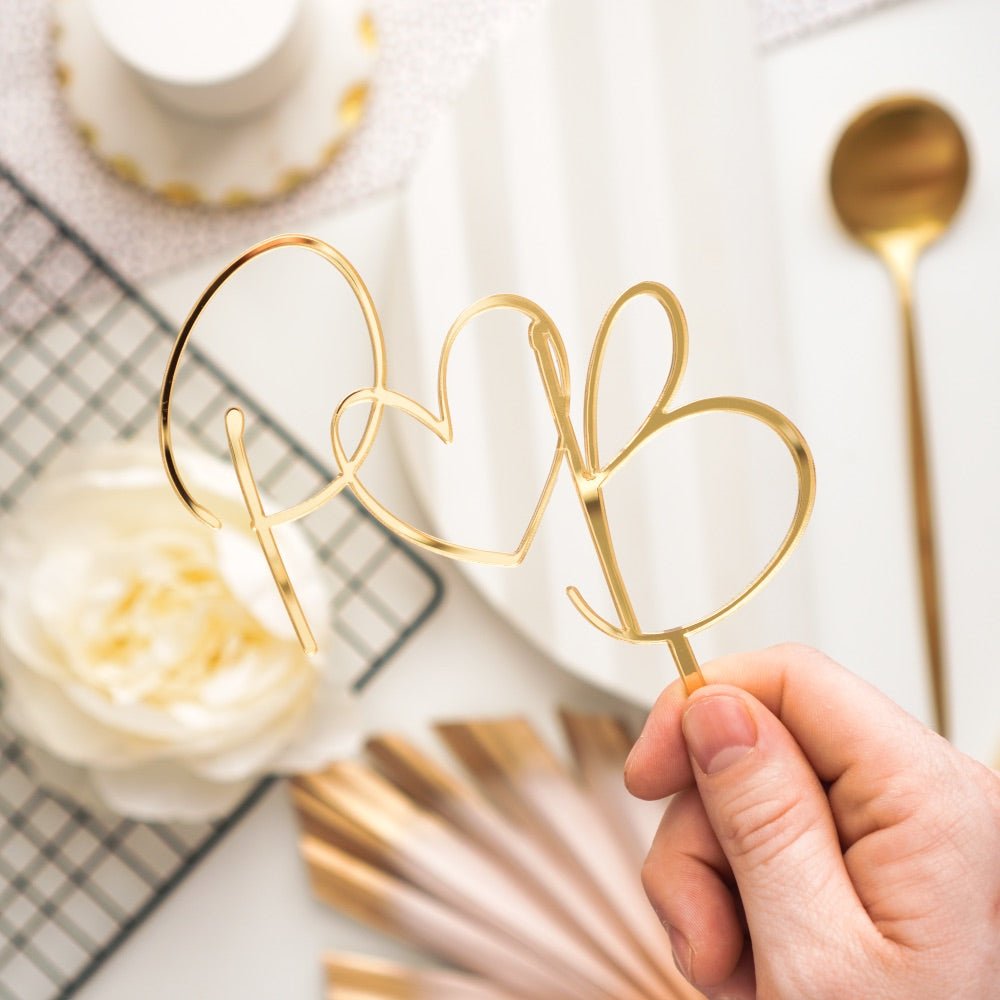  Initials Wedding Cake Topper