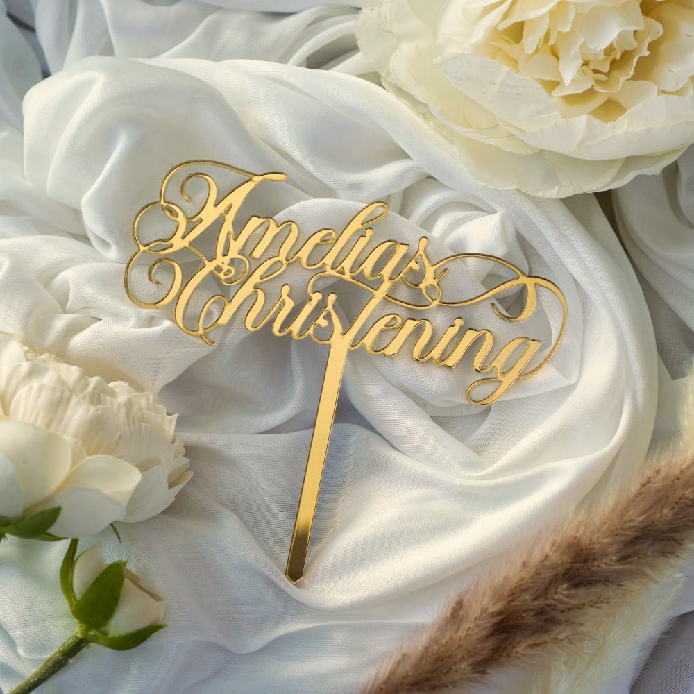 Custom Christening Cake Topper