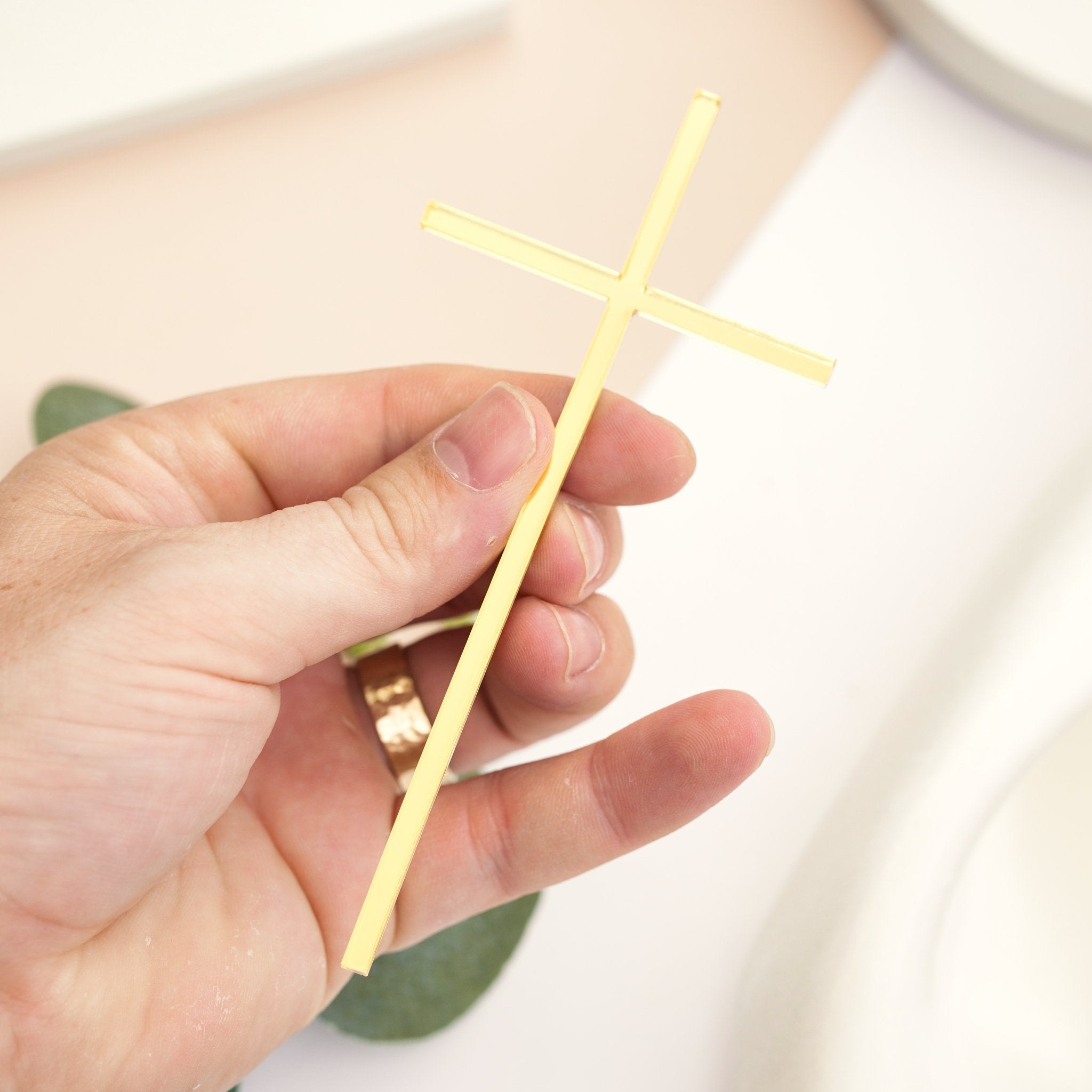 Long Thin Cross Cake Charm