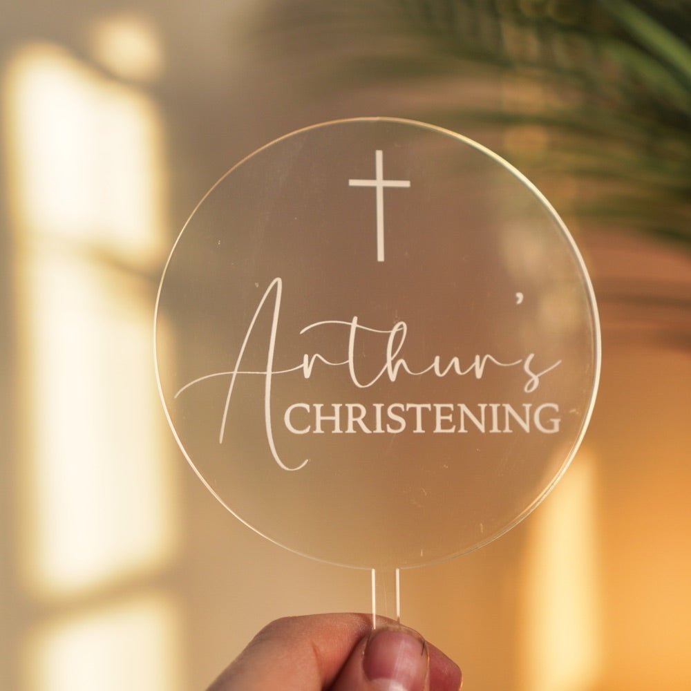 Personalised Christening Cake Topper