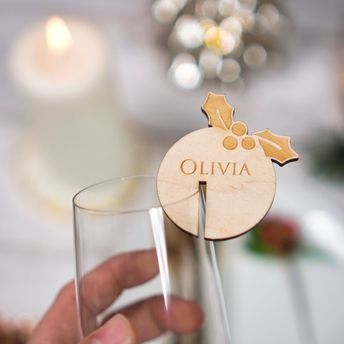 Personalised Christmas Wine Charms