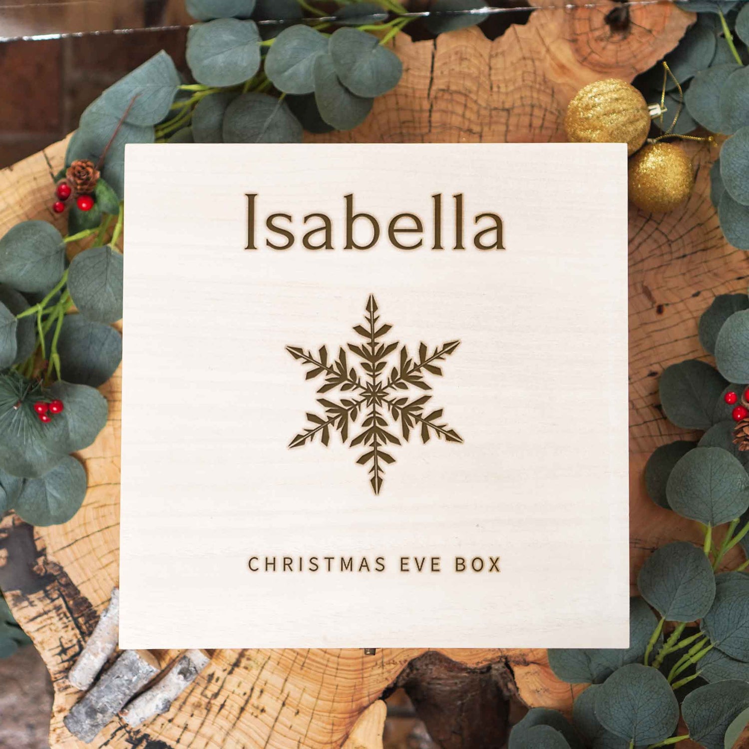 Personalised Christmas Eve Box with Snowflake