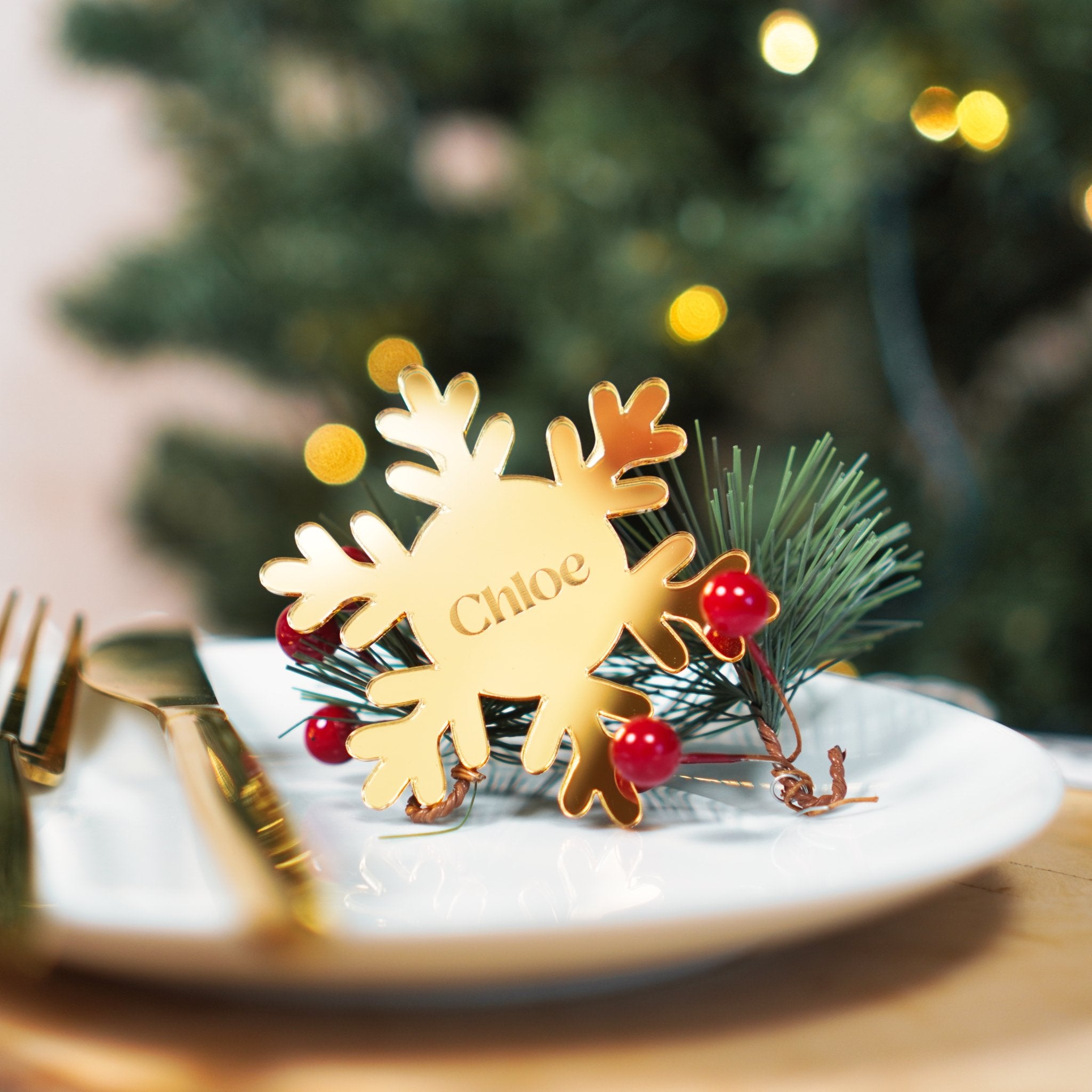 Christmas Snowflake Name Tag