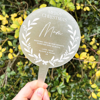 Personalised Christmas Grave Ornament