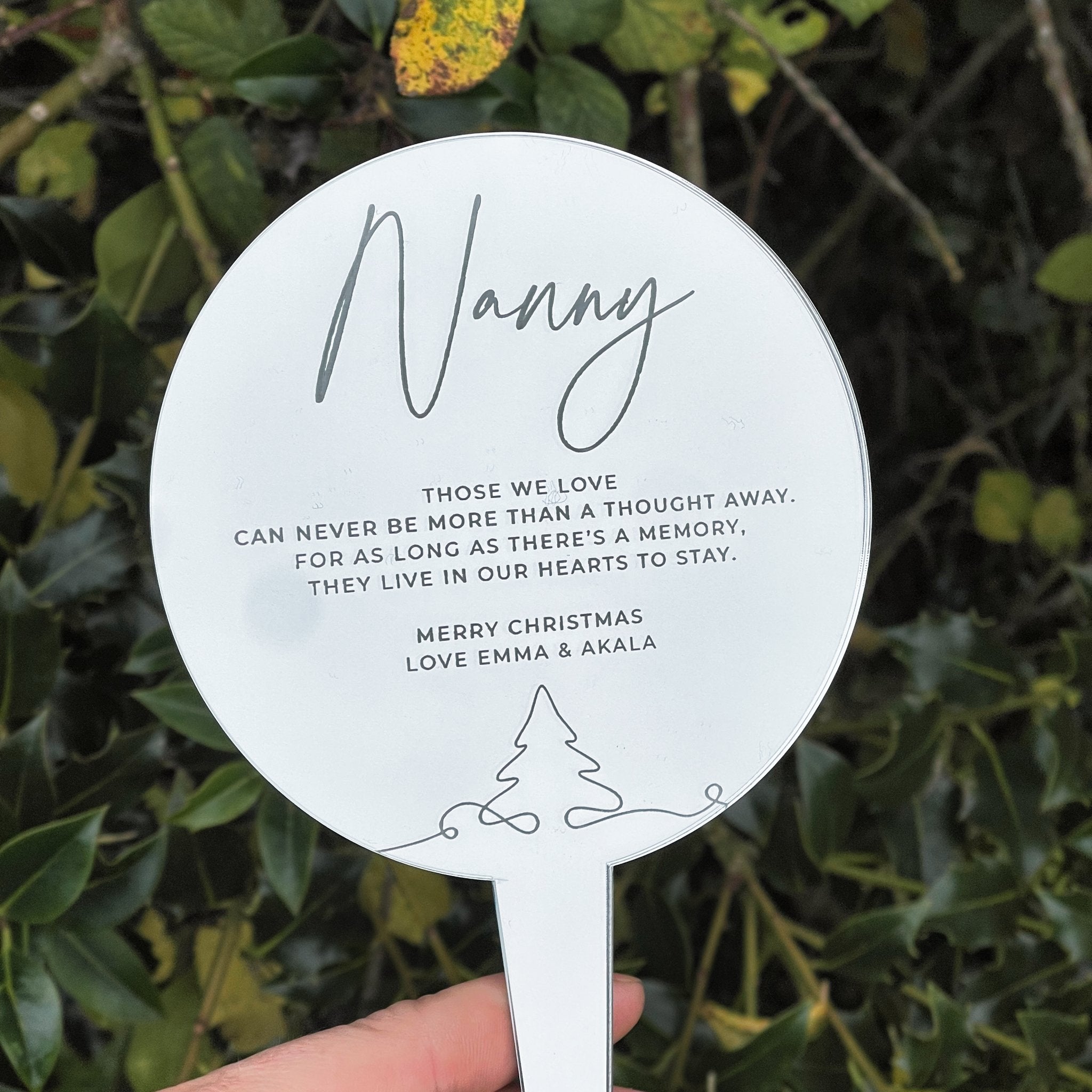 Personalised Christmas Grave Marker