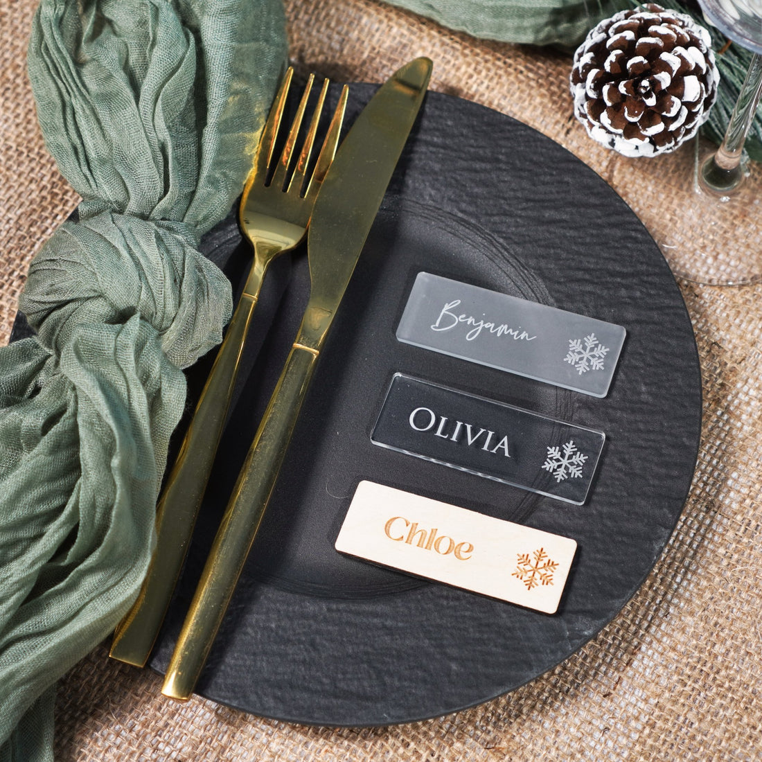 Personalised Christmas Party Name Tags