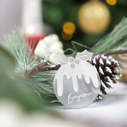 Personalised Christmas table decorations
