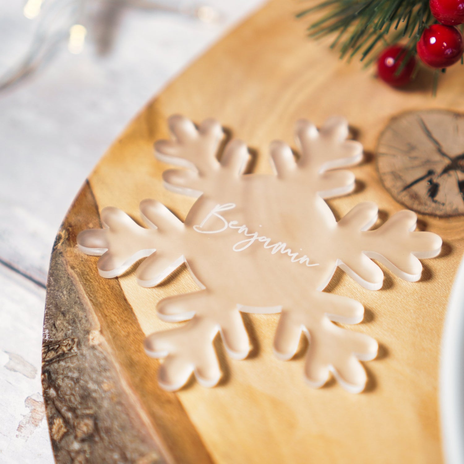 Christmas Snowflake Drink Tag