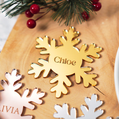 Personalised Christmas Snowflake Place Setting