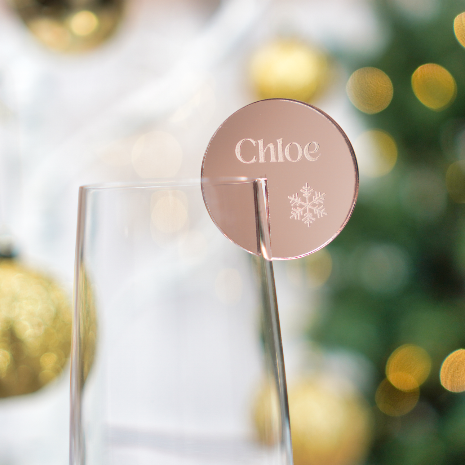Personalised Christmas drink charms