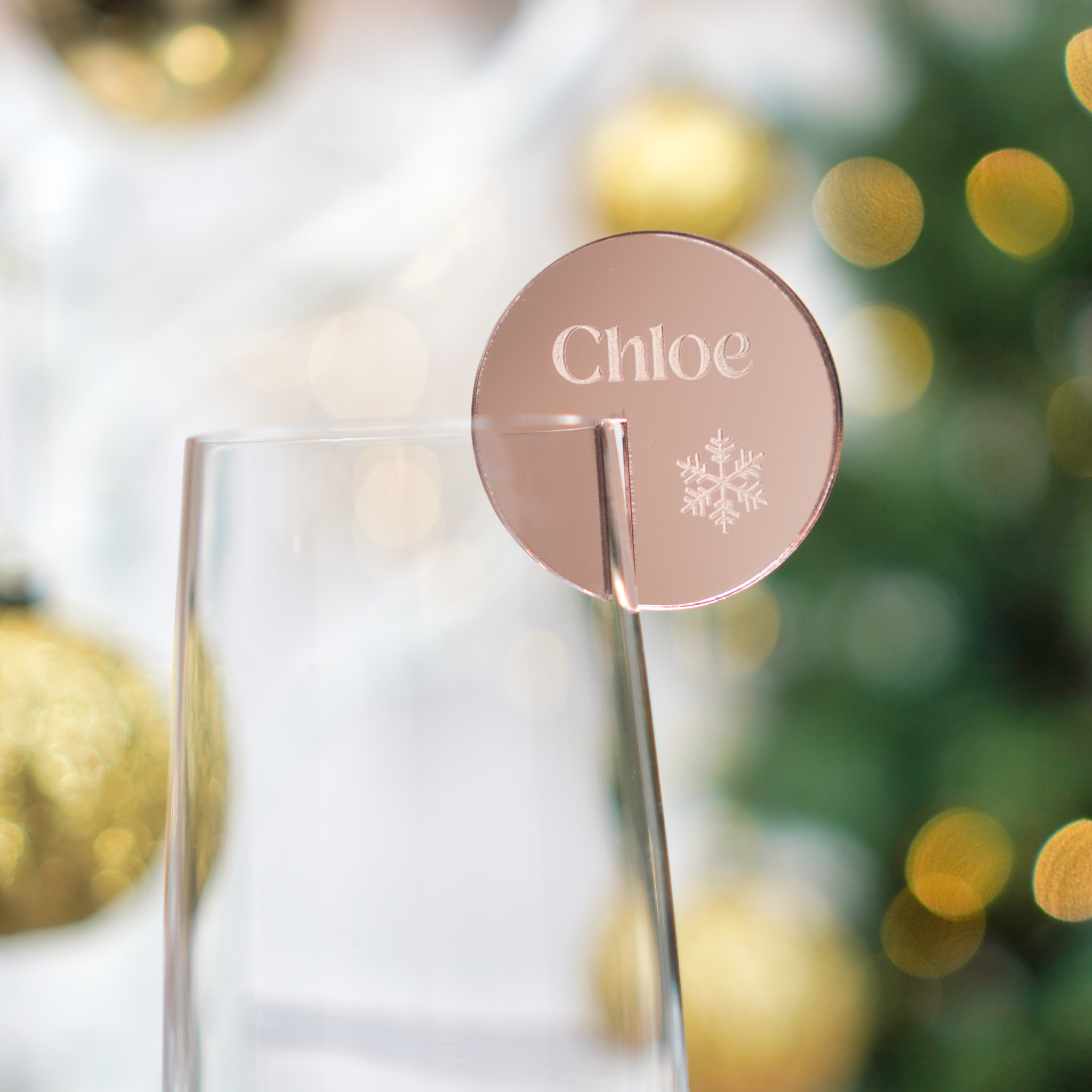 Personalised Christmas drink charms