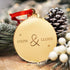 couples mirror acrylic Christmas ornament bauble  gift 