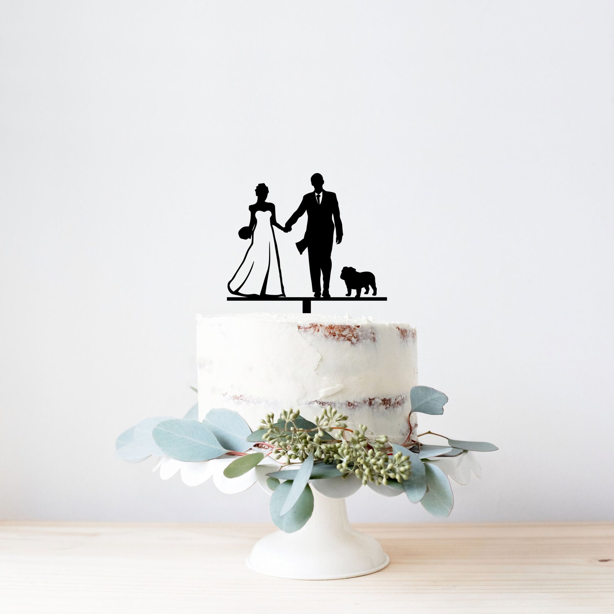 Wedding Silhouette cake topper
