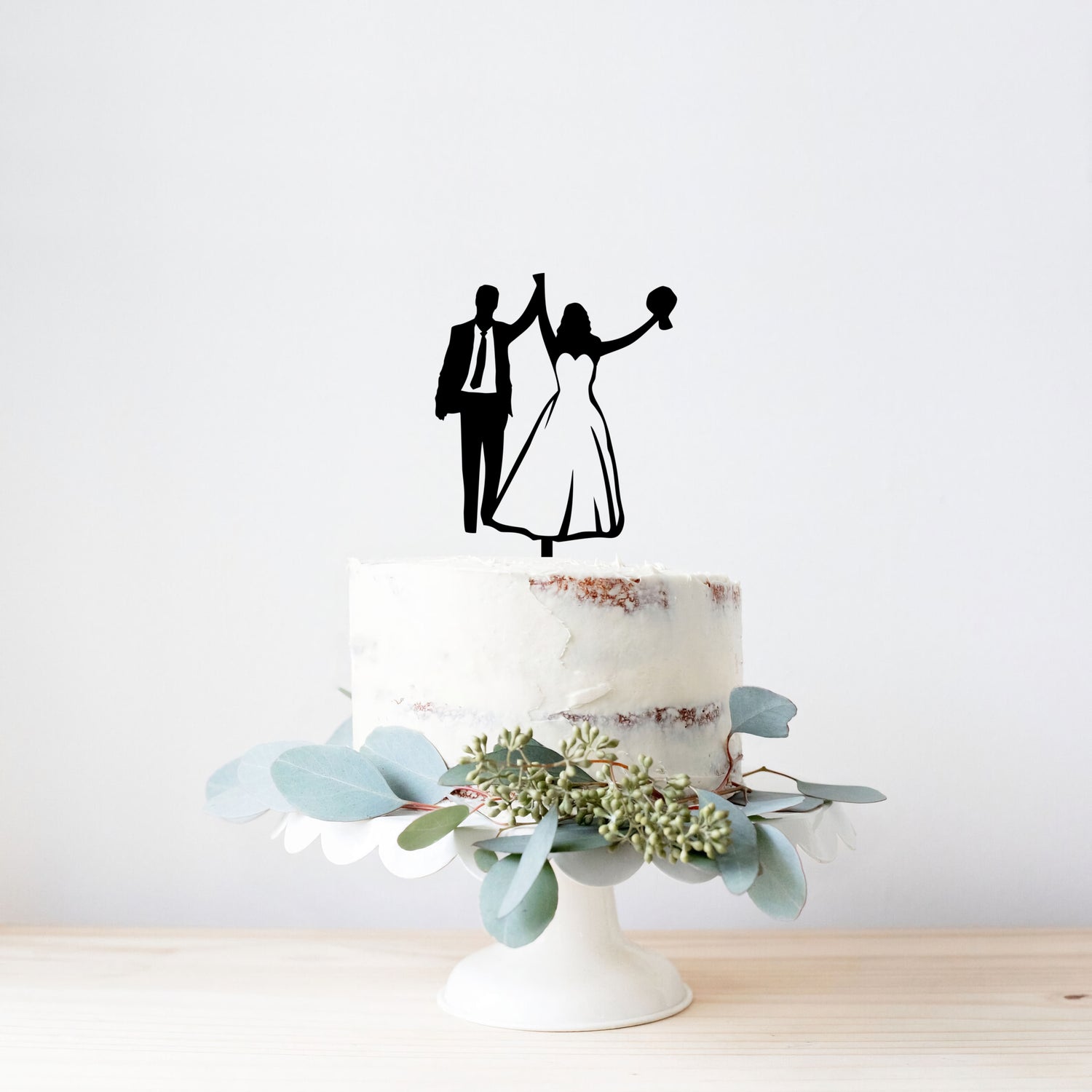 Silhouette Wedding Cake Topper by Inketch – inketch