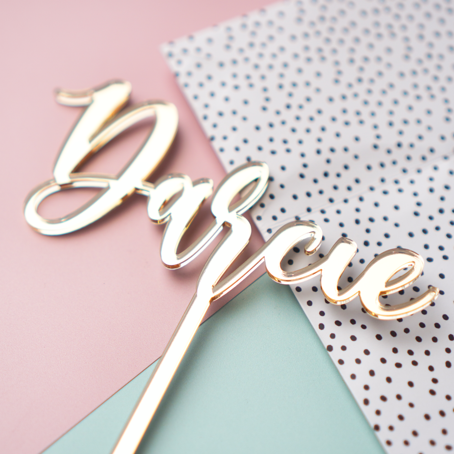 Acrylic cake topper