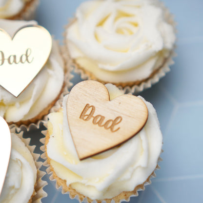 Heart Fathers Day Cupcake Charms