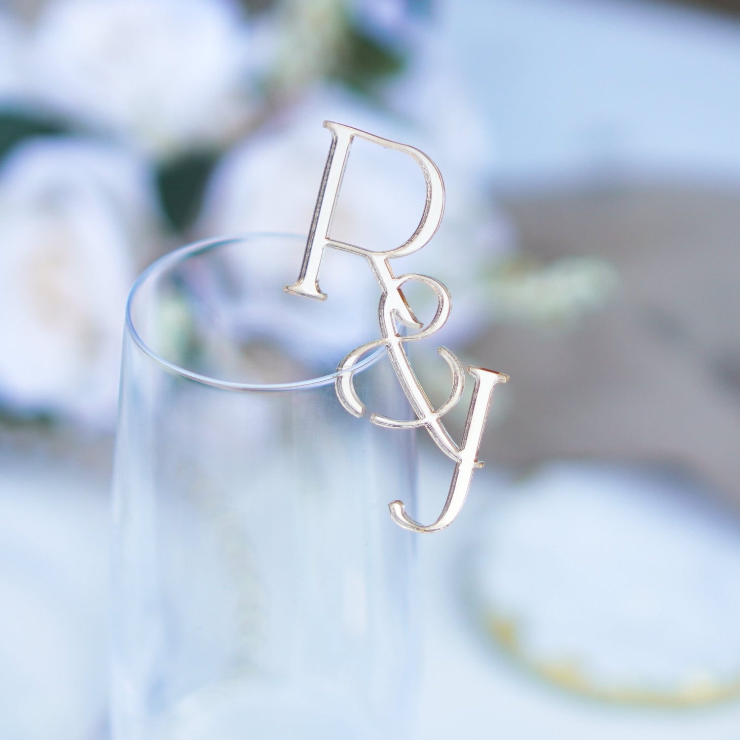 Wedding Initial Drink Toppers 