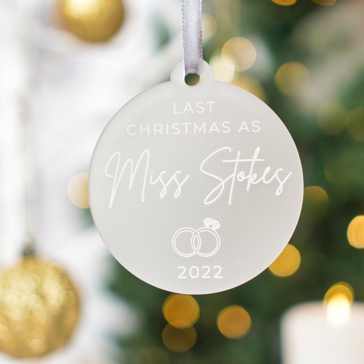 Personalised Last Christmas as a Miss Bauble