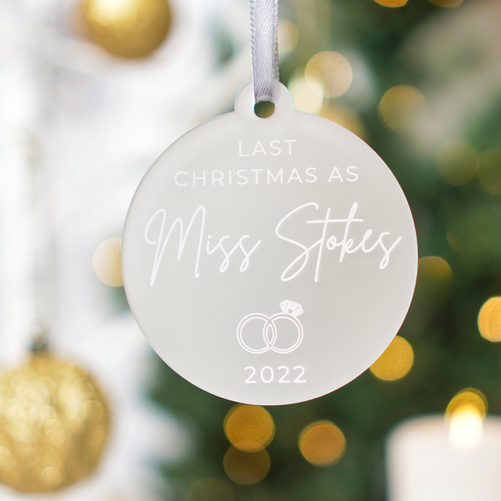 Personalised Last Christmas as a Miss Bauble