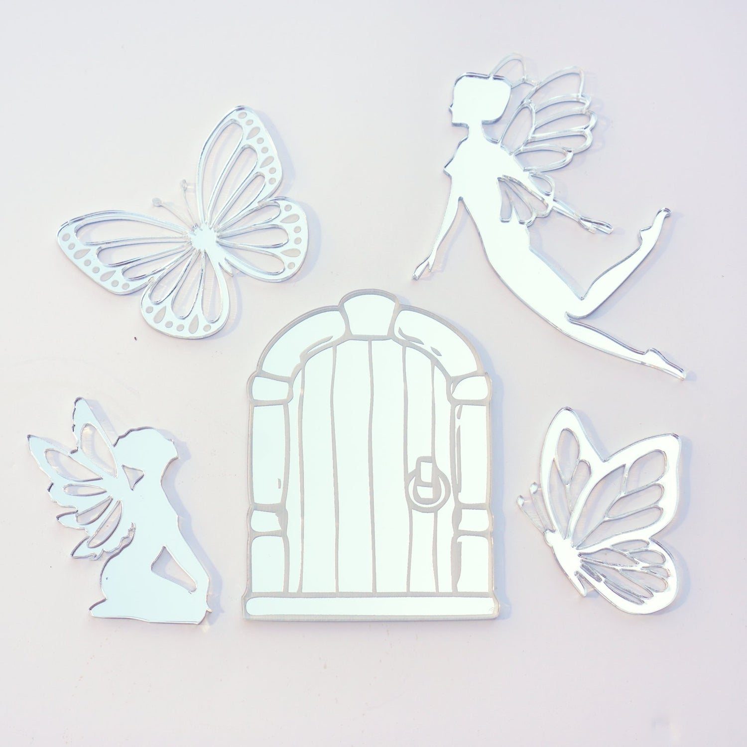 Butterfly, Fairy and Fairy Door Set of 5