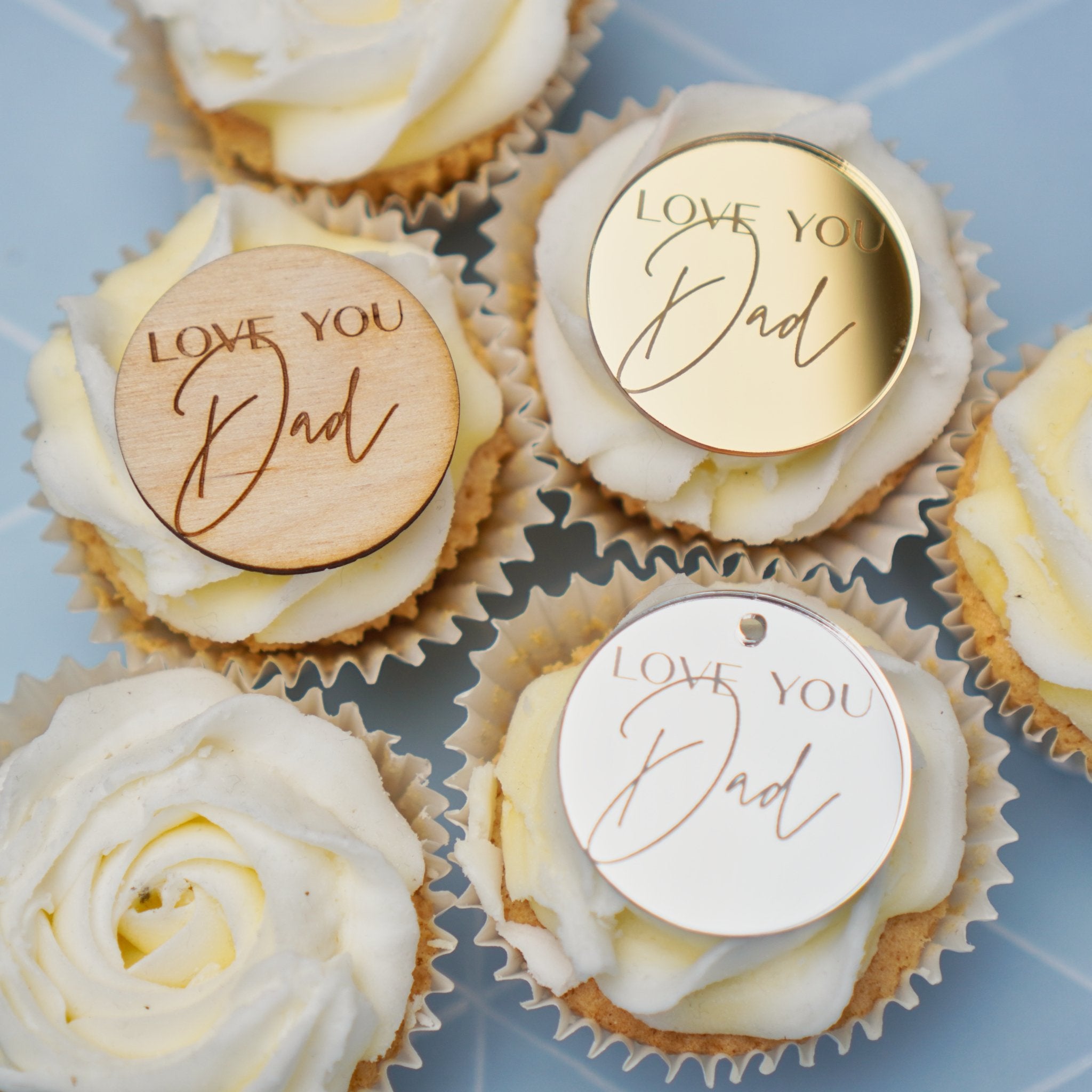 Love You Dad Cupcake Toppers