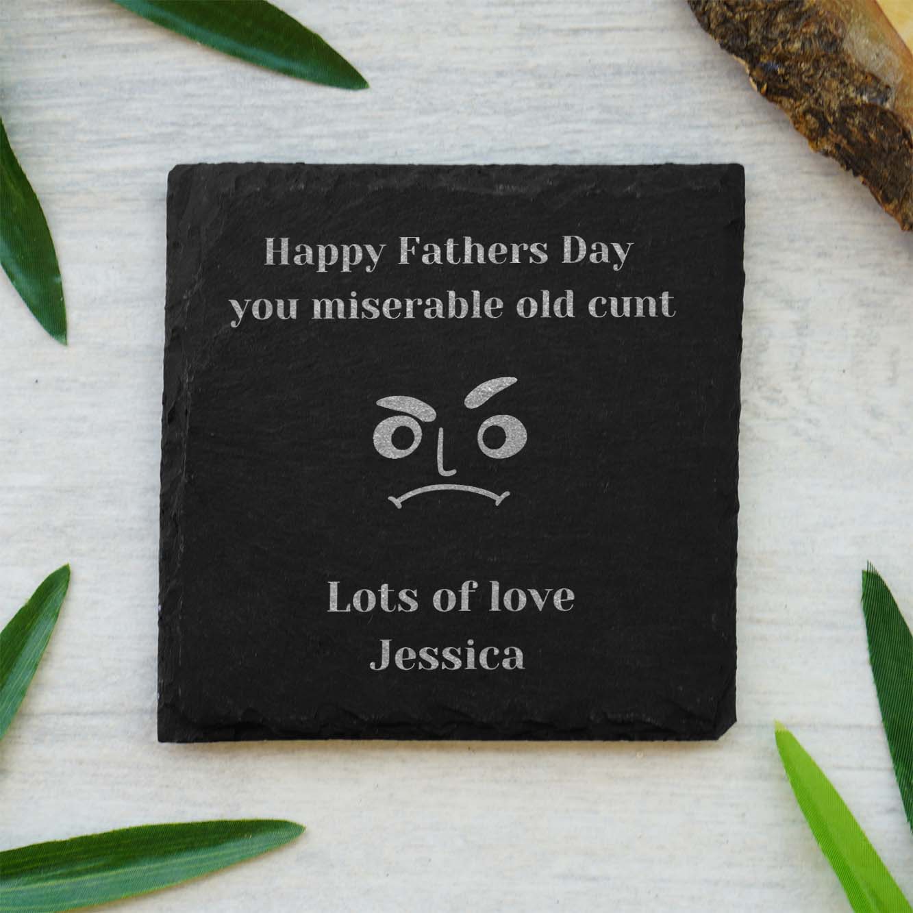 Rude Fathers Day Coaster