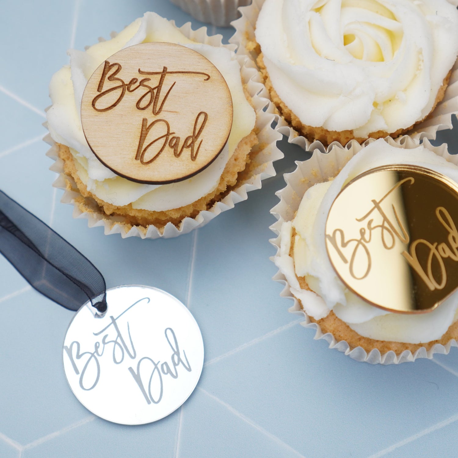 Best Dad Cake Discs or Gift Tags