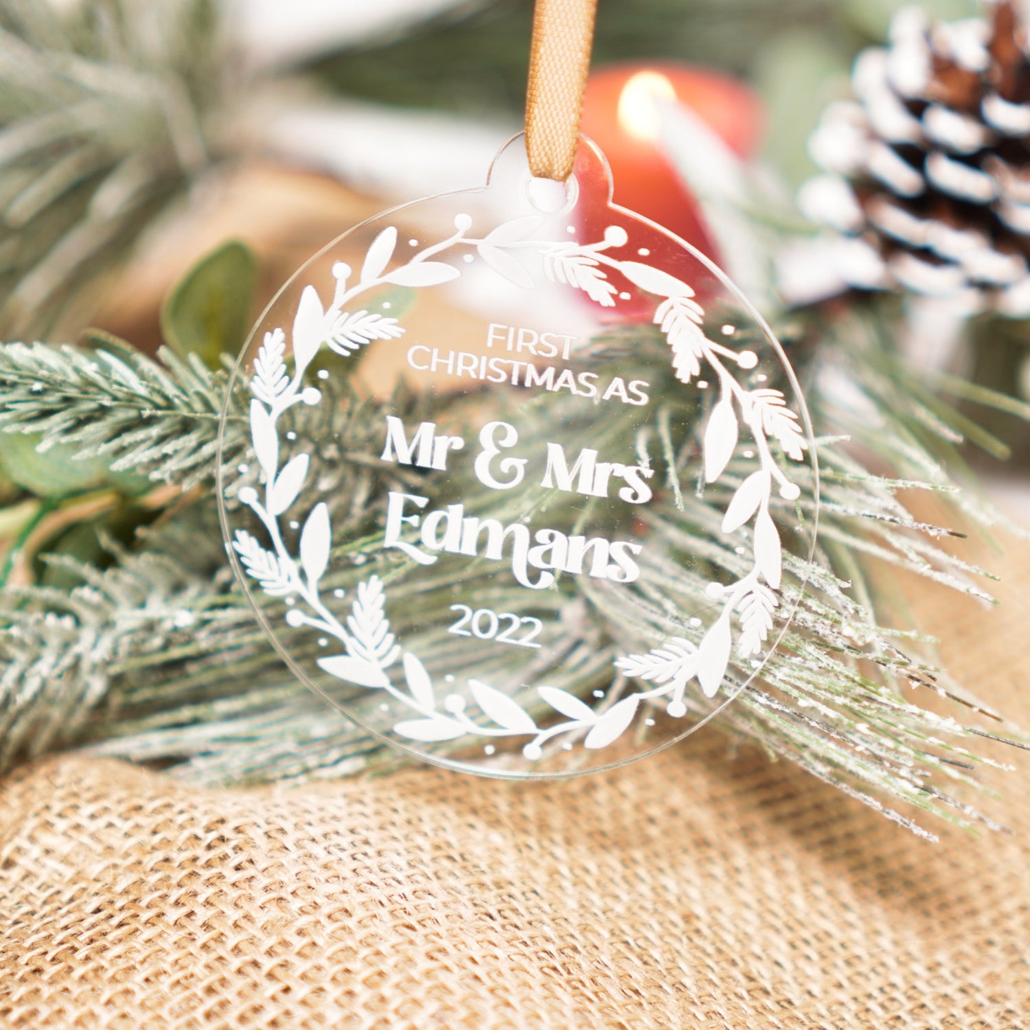 First Christmas married ornament