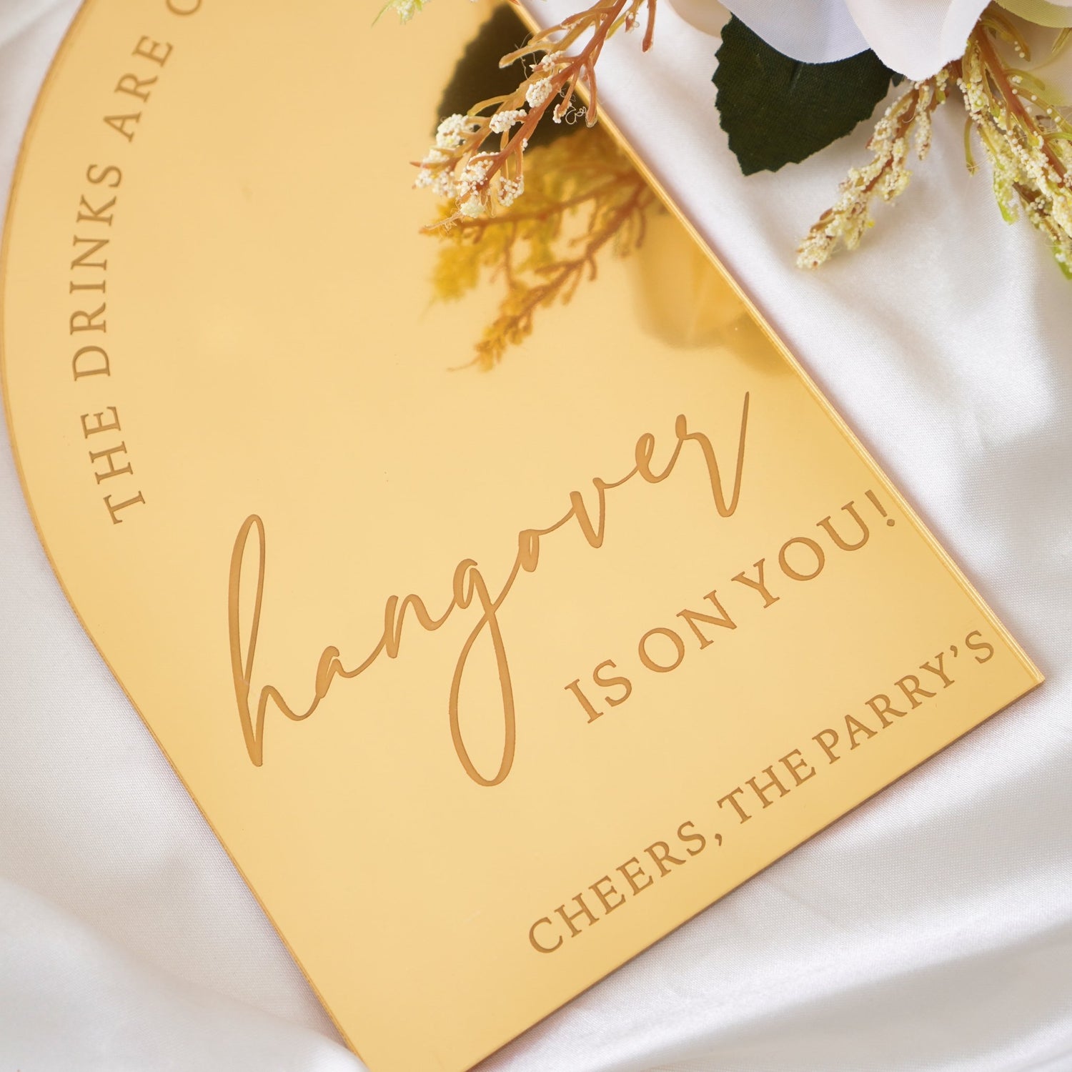 Free bar wedding sign