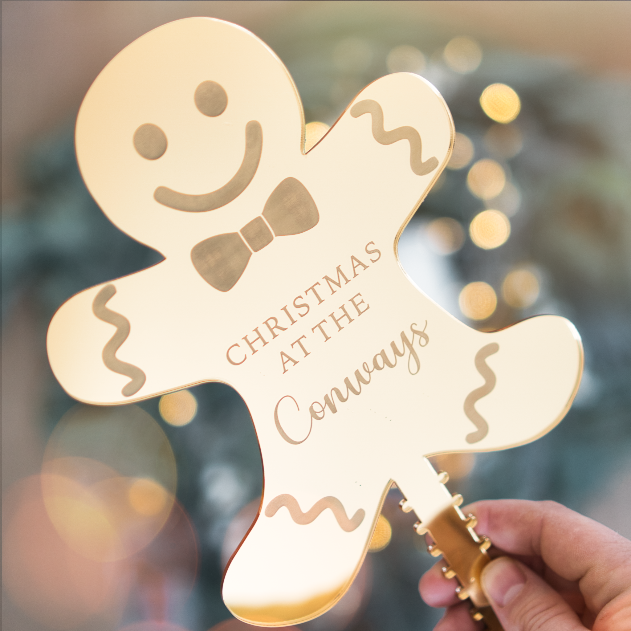 Personalised Christmas Gingerbread Man Tree Topper