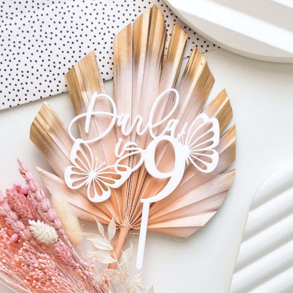 Personalised Butterfly Cake Topper