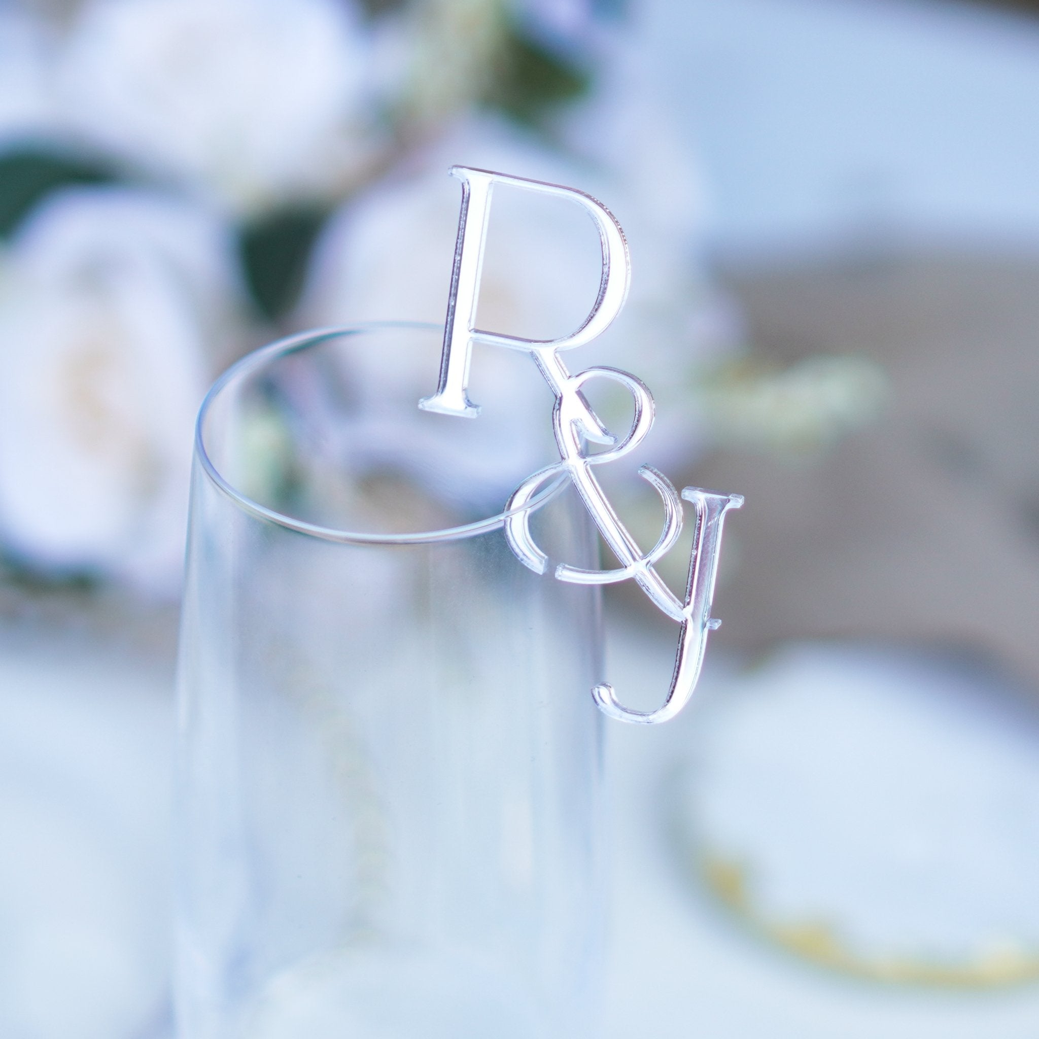 Champagne glass charm for weddings