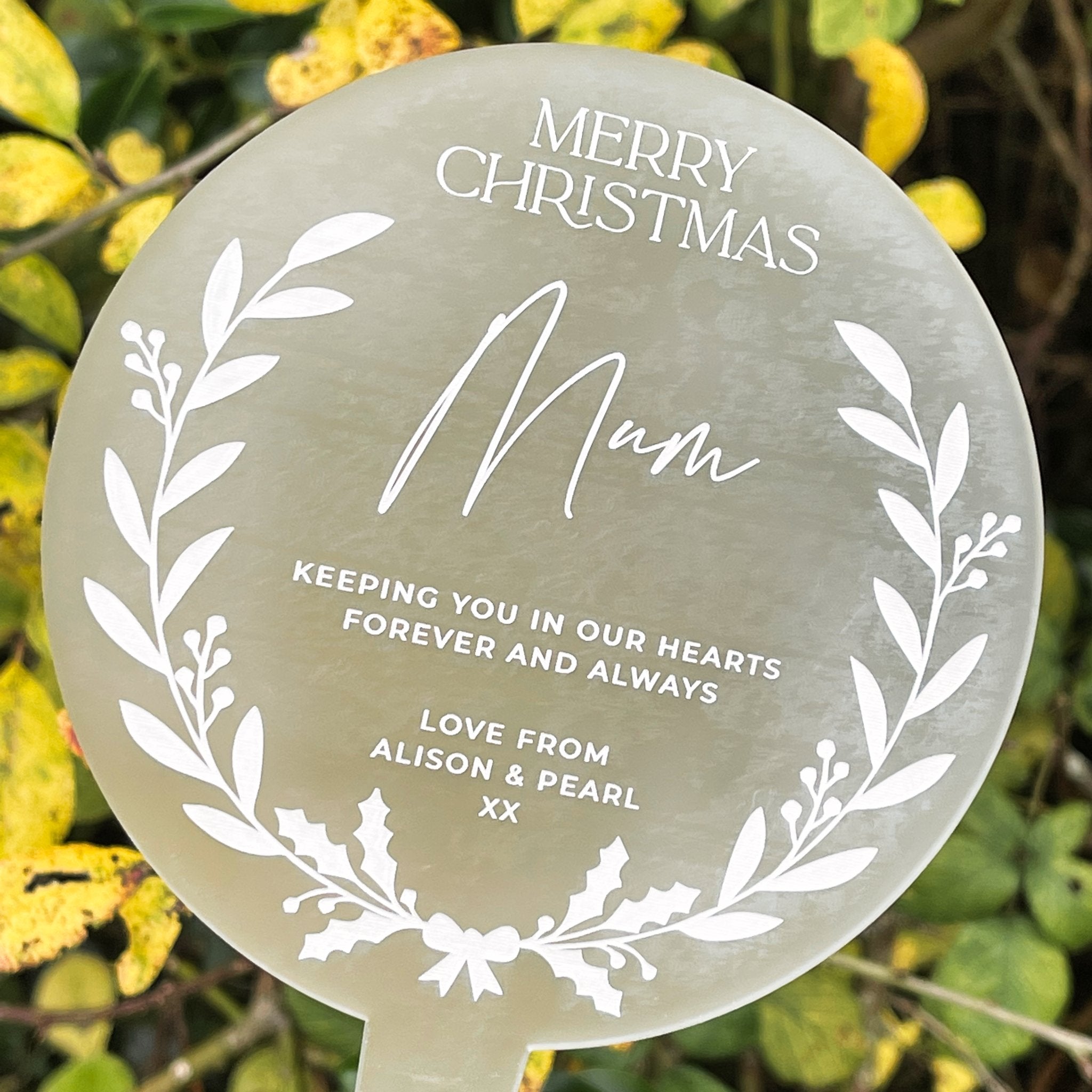 Personalised Christmas Grave Decoration