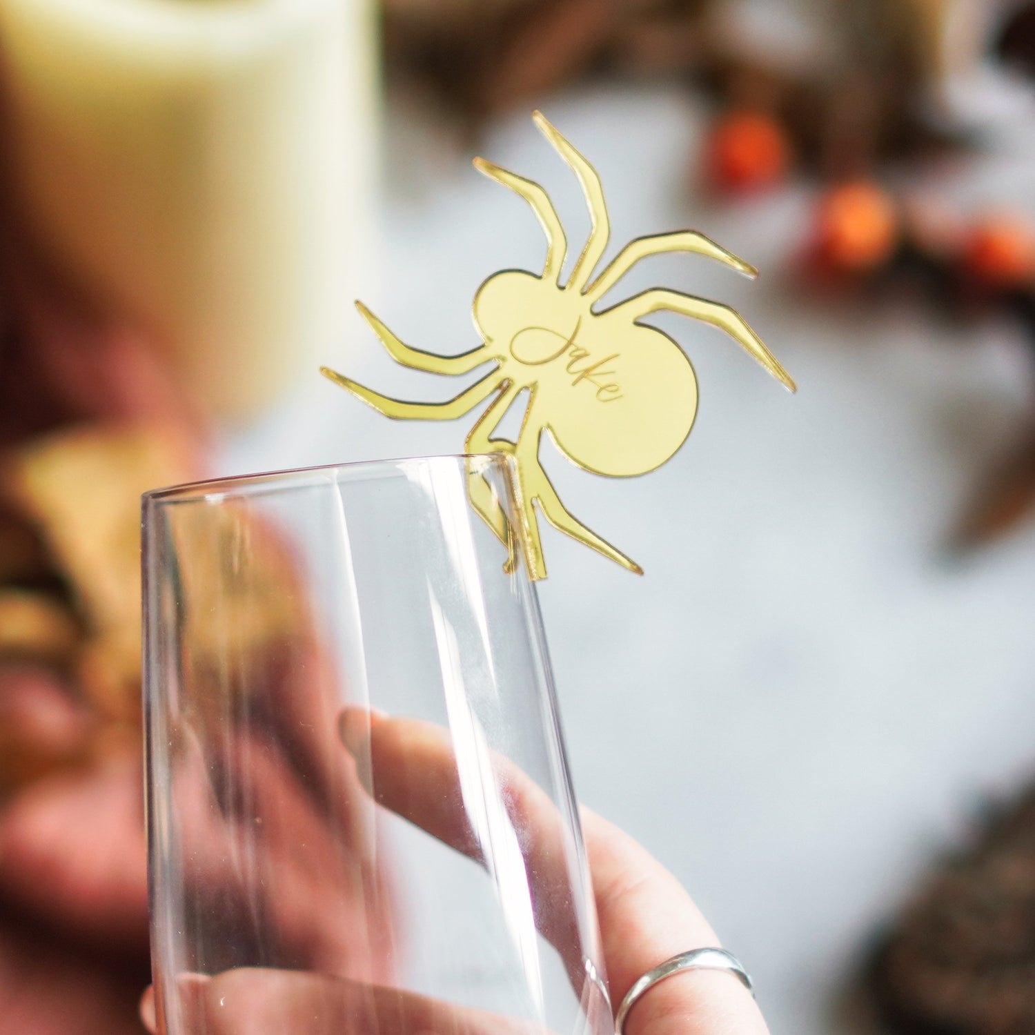 Halloween Party Spider Acrylic Drink Tags
