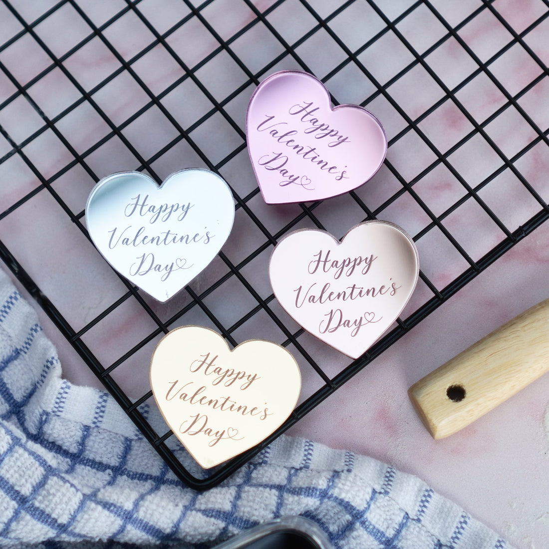 Valentines Day Heart Cup Cake Charms