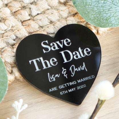 Heart Shaped Save The Date Magnet