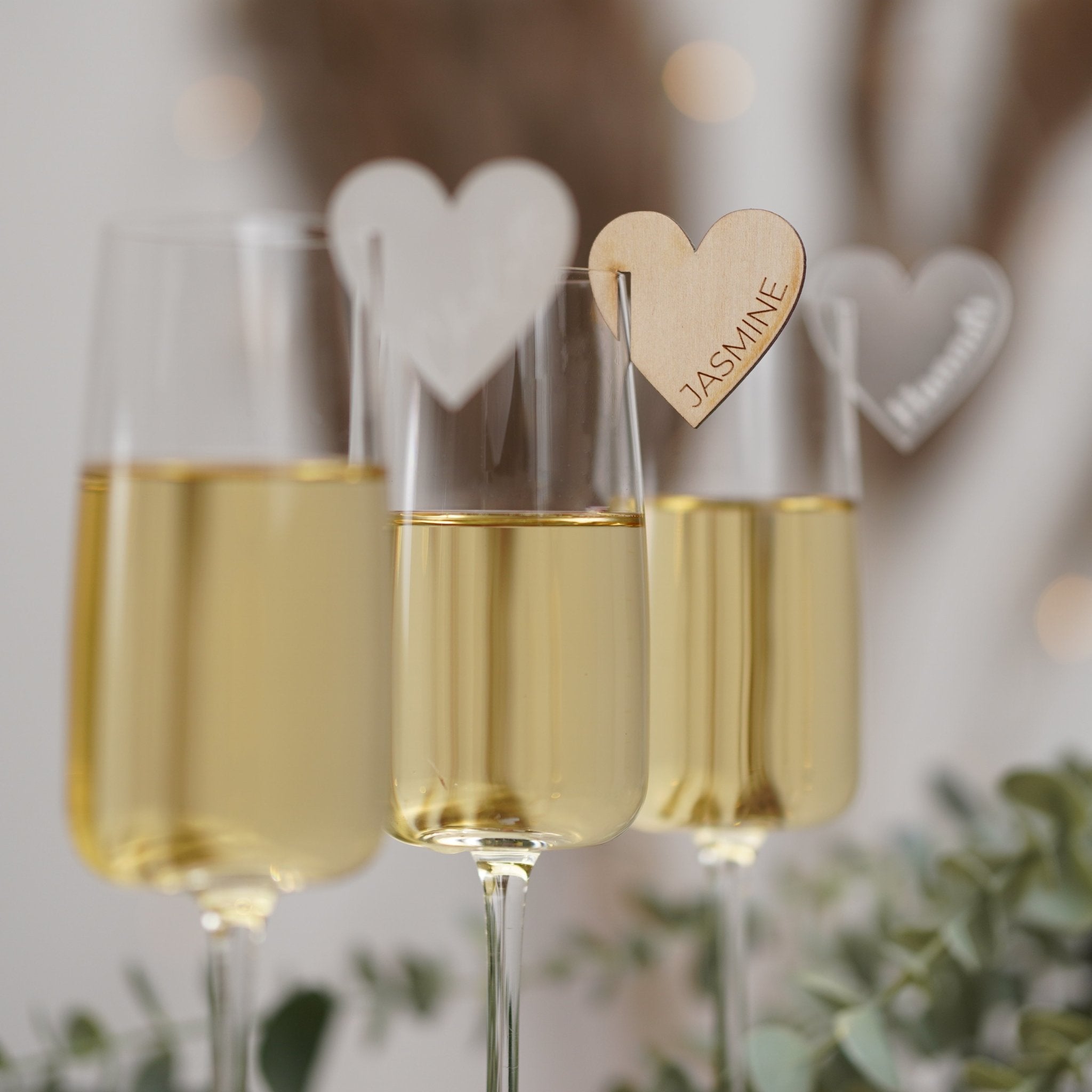 Personalised wedding name tag