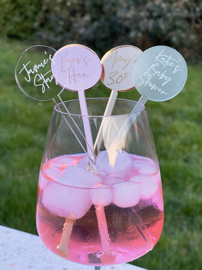 acrylic hen and stag party drink decorations 