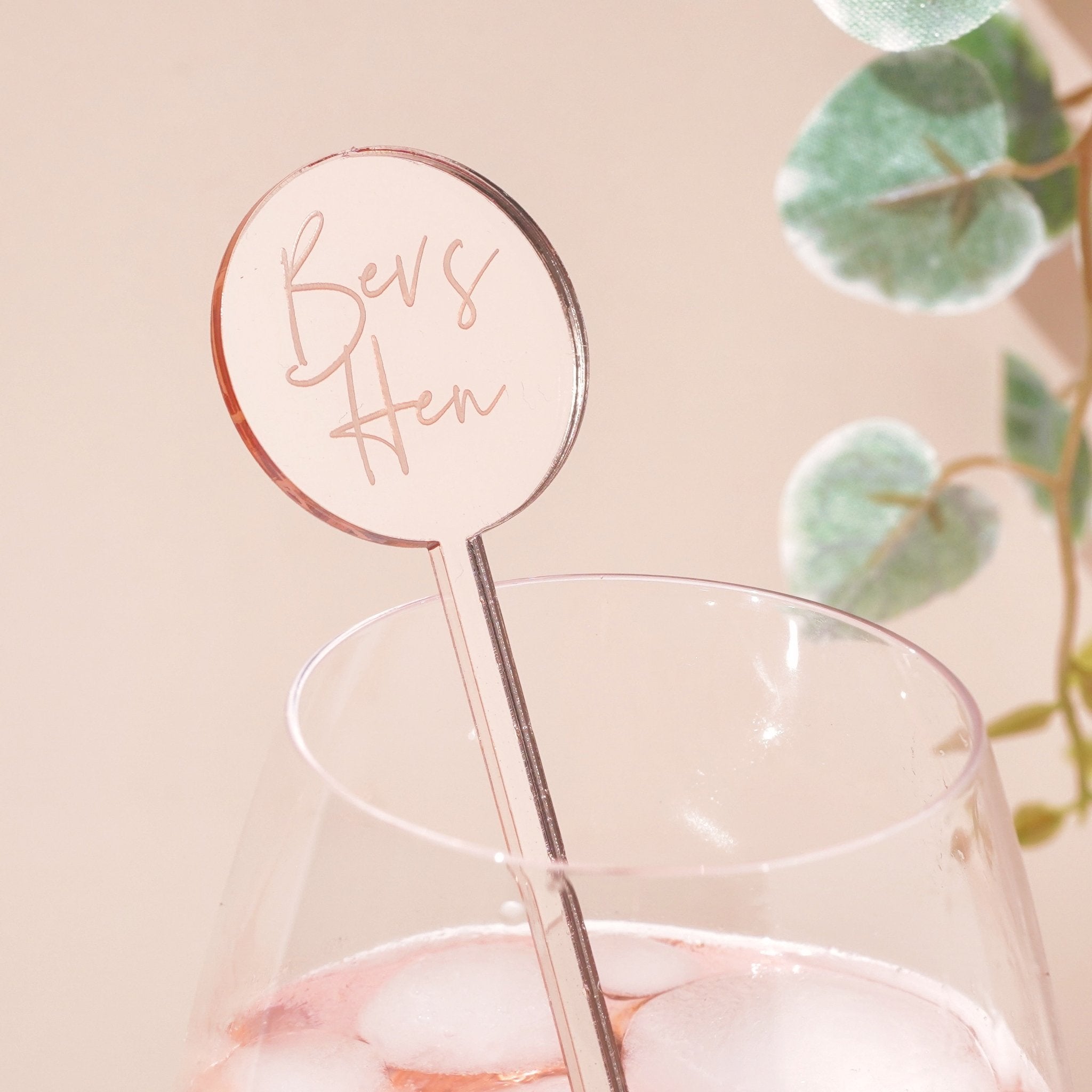 acrylic hen party cocktail drink stirrer decoration 
