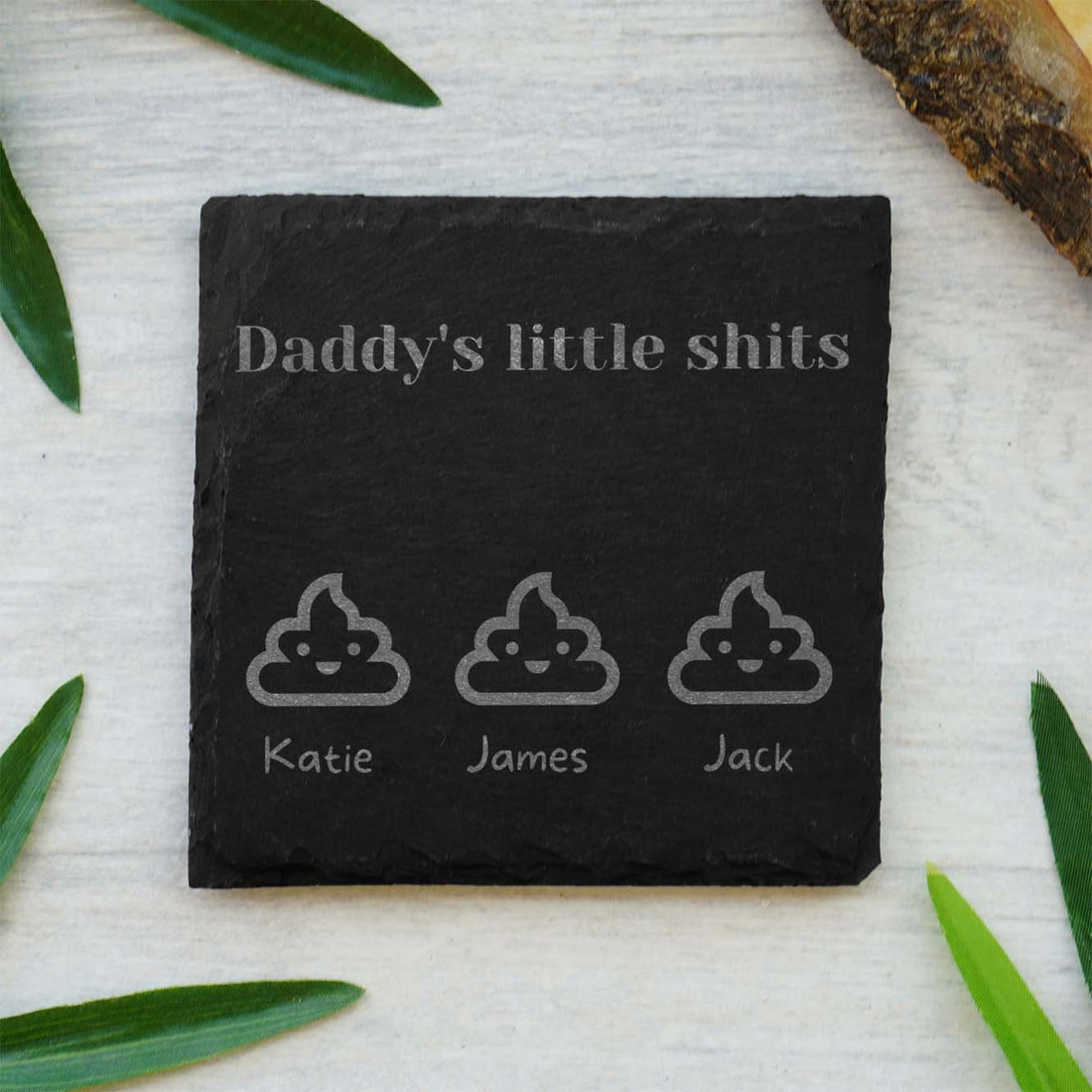 Funny Personalised Slate Coaster Gift for Daddy&