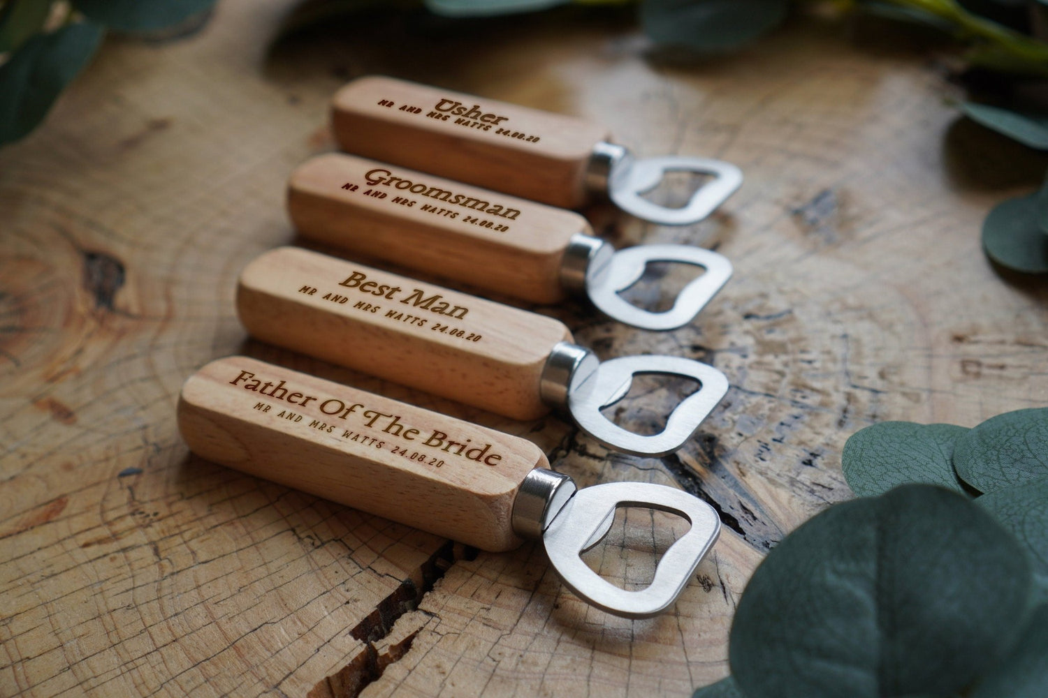 Personalised Bottle Opener Gift for Best Man, Father of the Bride etc