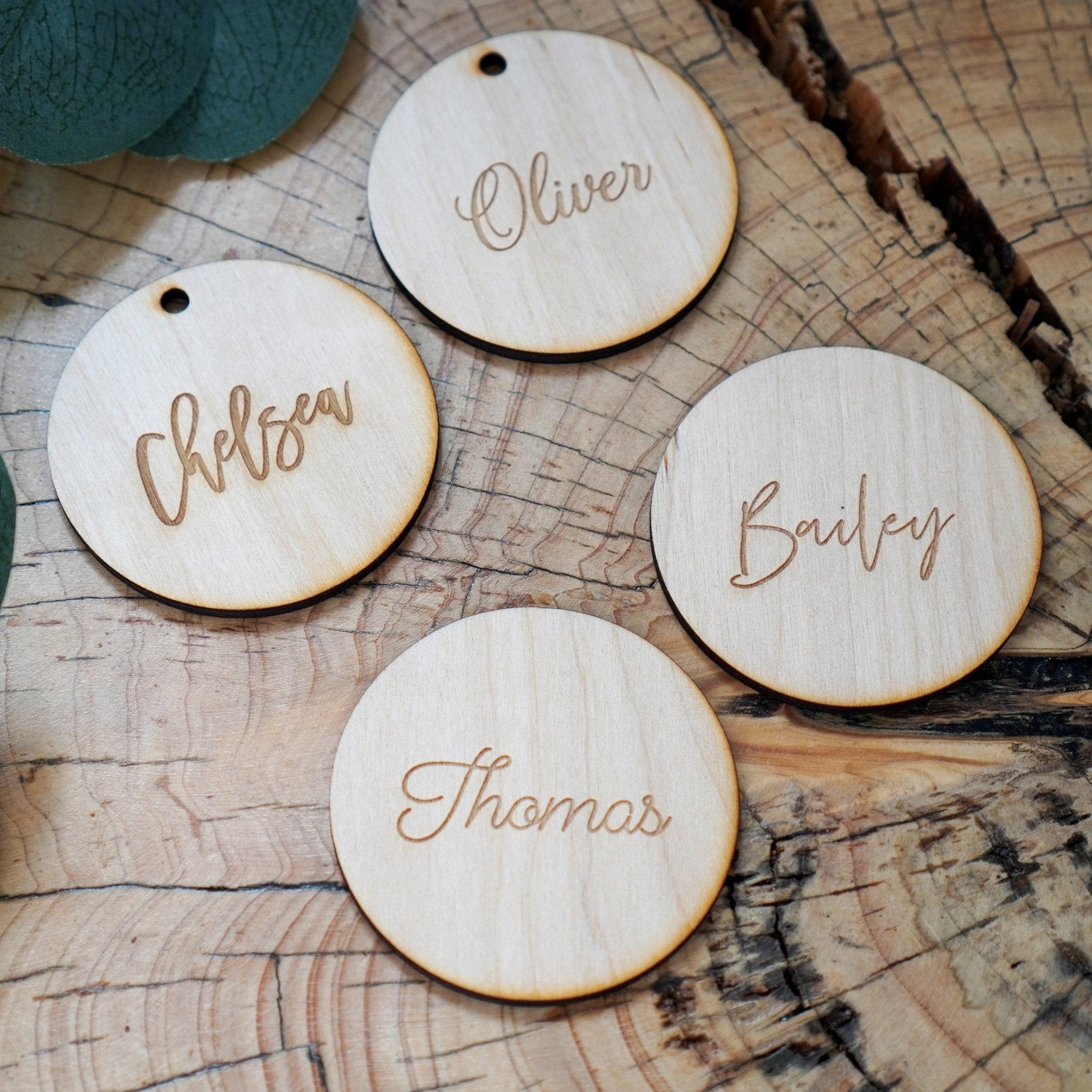 Personalised Wooden Name Place Settings
