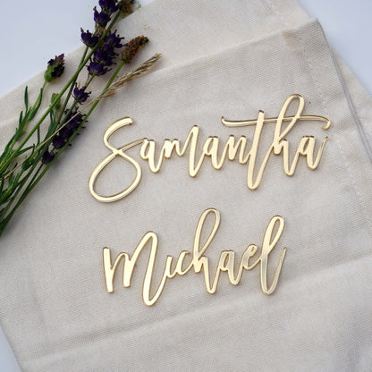 Mirror Acrylic Personalised Name Tags