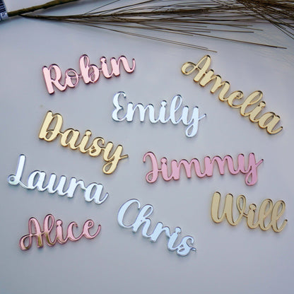 Personalised Acrylic Wedding Name Place Settings