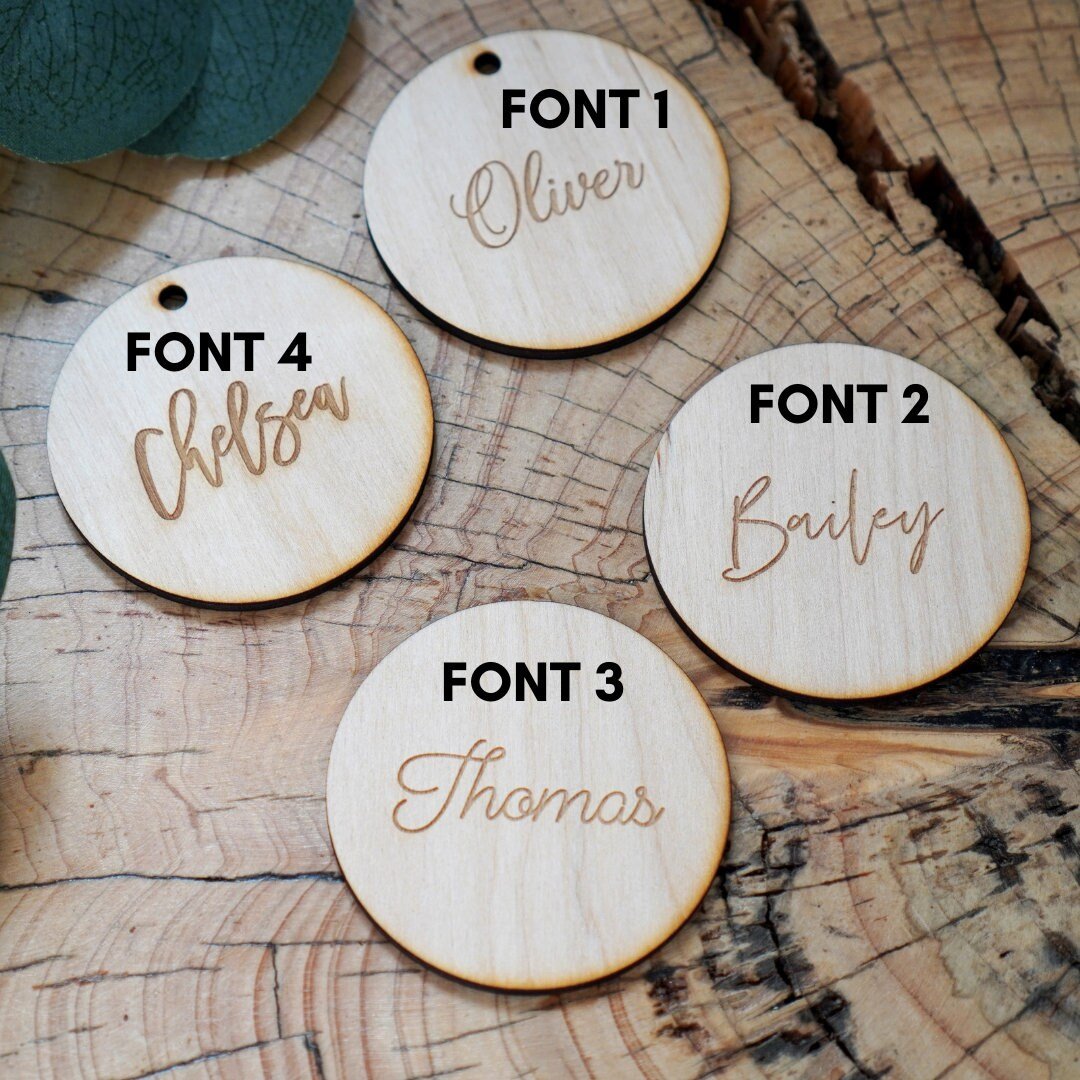 Personalised Wooden Name Place Settings