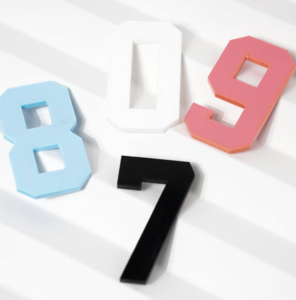 Acrylic Number Sports Cake Charm