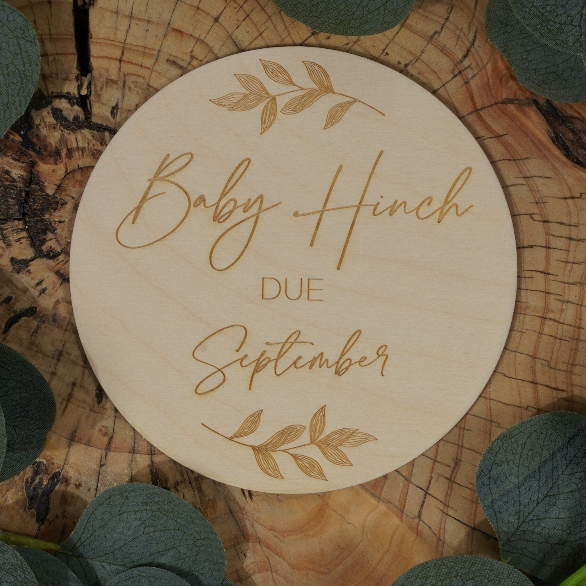 Personalised Wooden Baby Announcement Sign