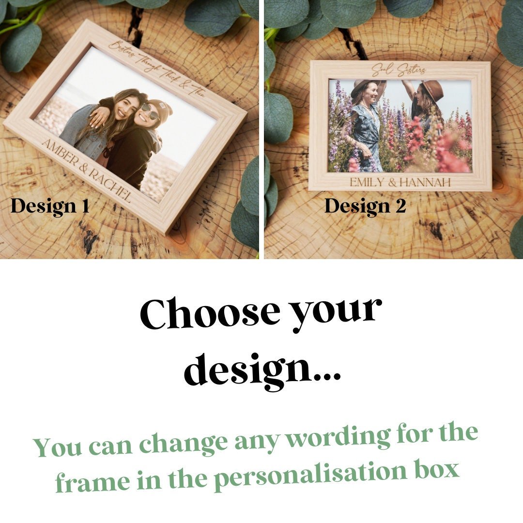 Personalised Photo Frame Gift for Best Friend, Girlfriend, Friends